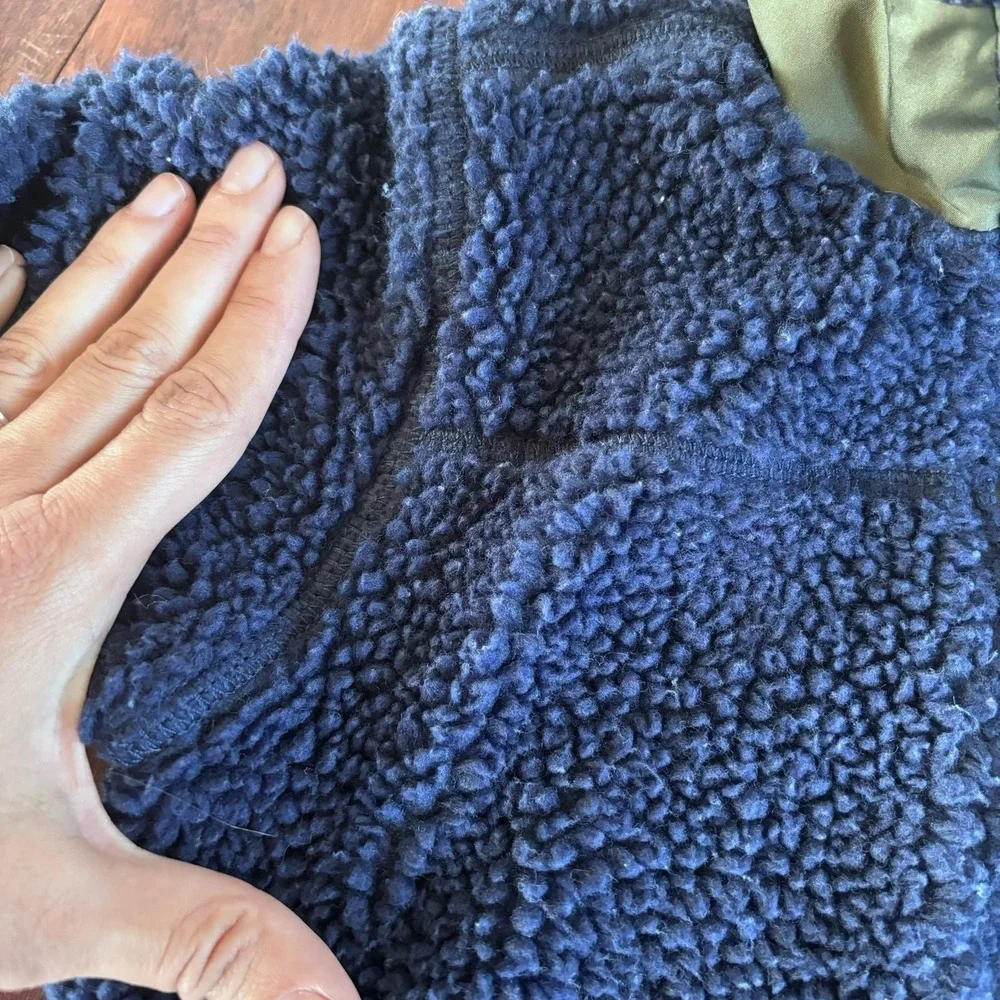 Carter's Boys Size 6 Small Sherpa Sweatshirt‎ Shacket Blue Green Zip Up